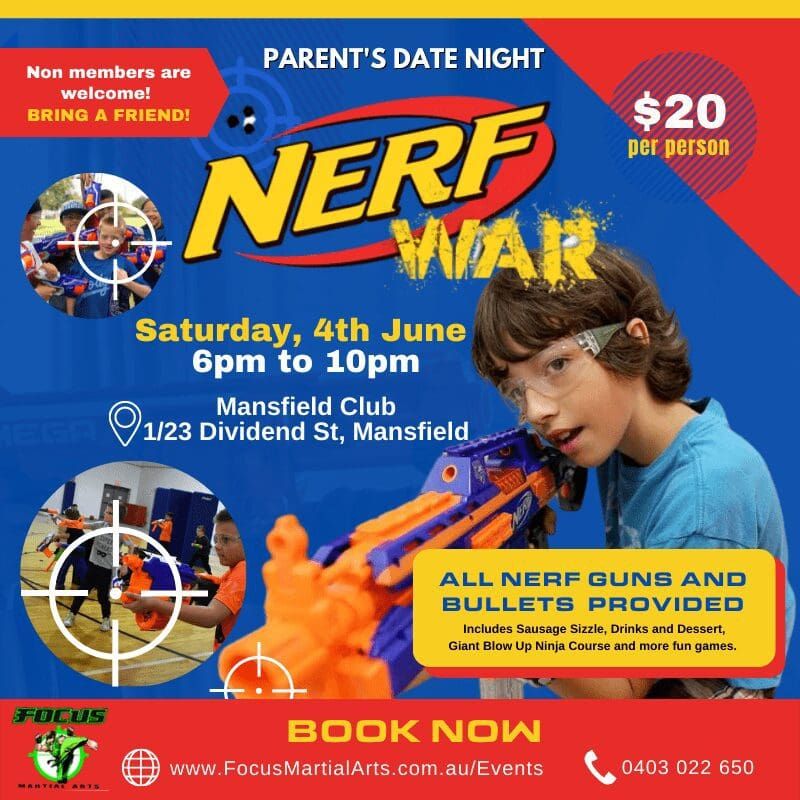 Nerf War Kids Party Event Brisbane