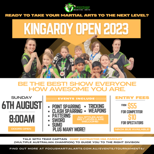 Tournament Kingaroy OPEN 2023 - Focus Martial Arts